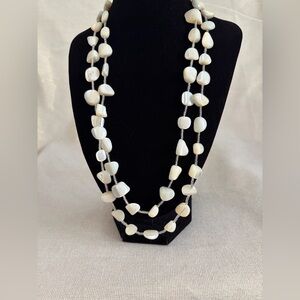 Classic Double-Strand White Mother-of-Pearl Necklace